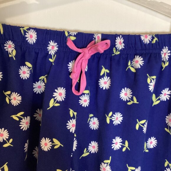 Kate Spade Women's Blue White Daisy Floral 2 Piece Short Leg Pajama Set PJ's - Picture 7 of 11